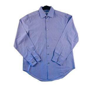 Calvin Klein Men's Shirt Button up Size M‎ Long Sleeve Purple Cotton Slim Fit